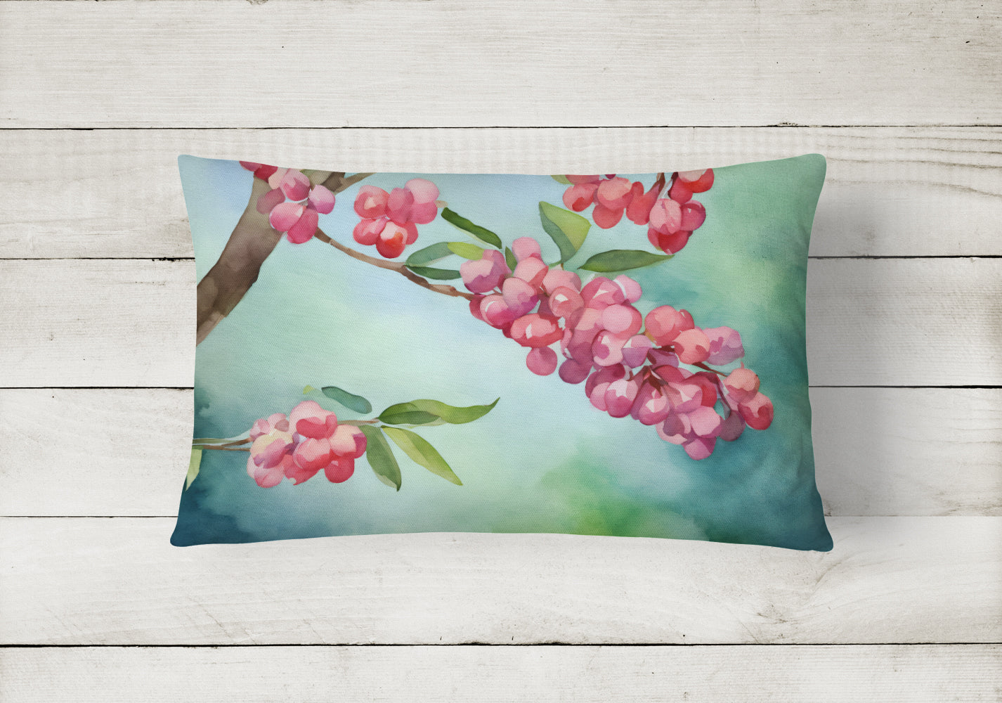 Pennsylvania Mountain Laurels in Watercolor Throw Pillow