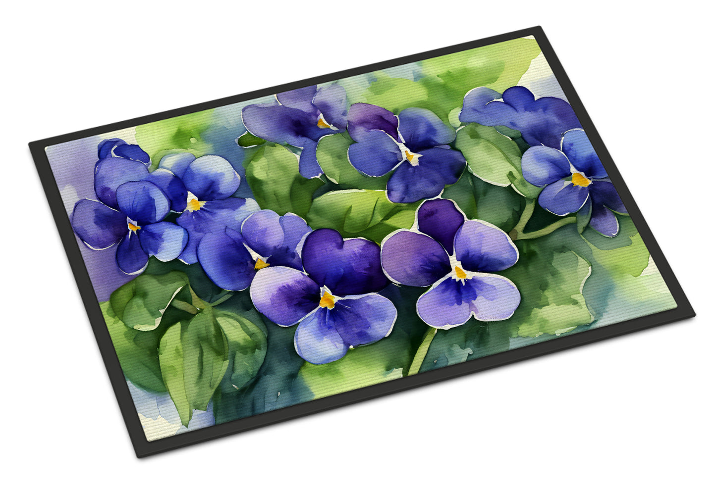 Buy this Rhode Island Violets in Watercolor Doormat