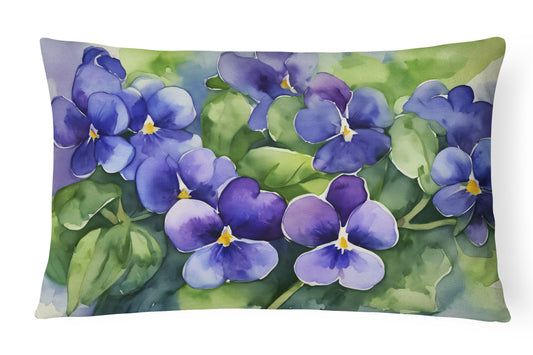 Buy this Rhode Island Violets in Watercolor Throw Pillow