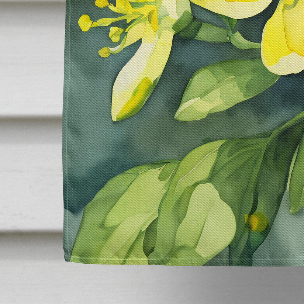 South Carolina Yellow Jessamine in Watercolor House Flag