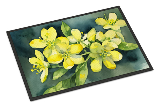 Buy this South Carolina Yellow Jessamine in Watercolor Doormat