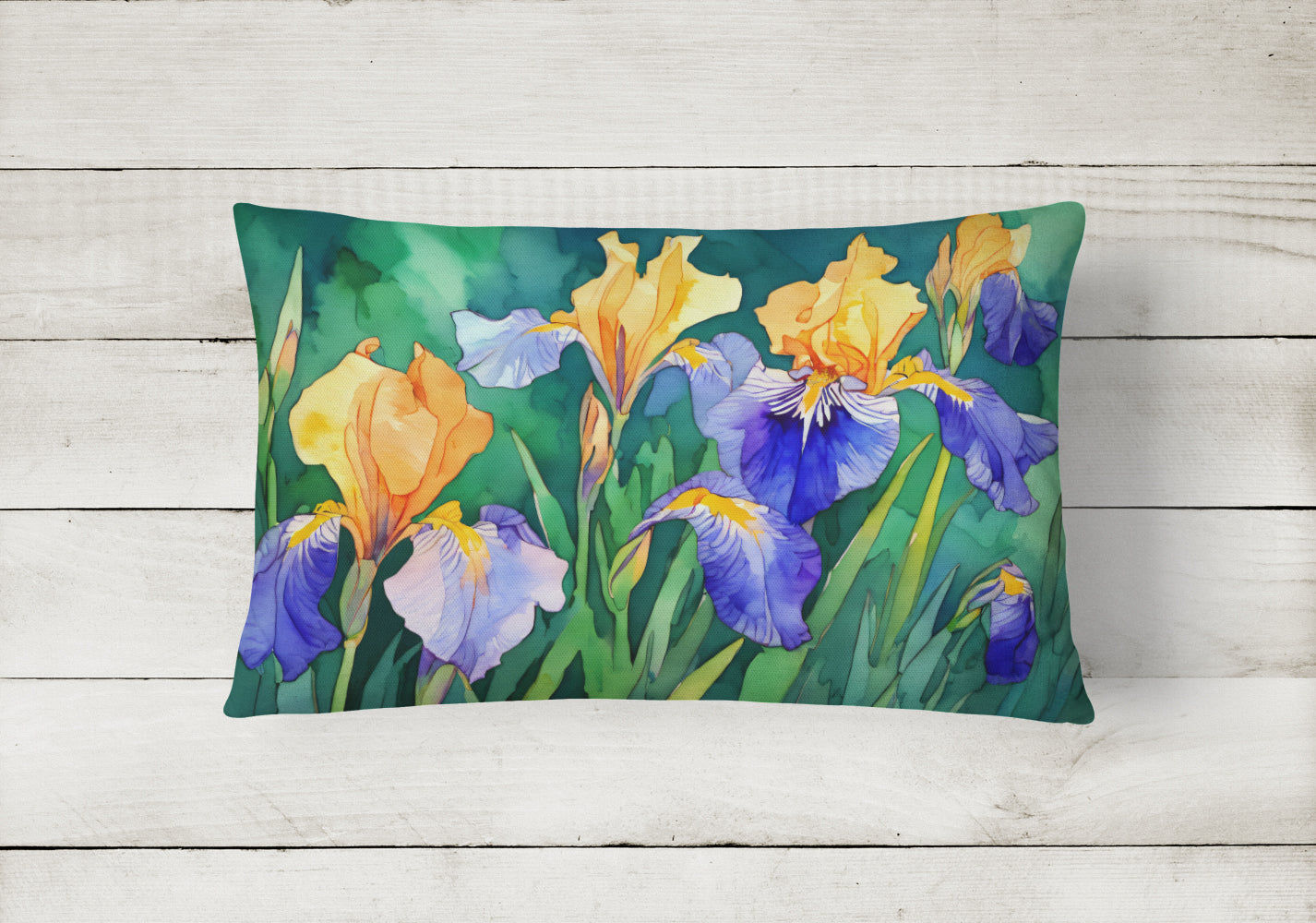 Tennessee Iris in Watercolor Throw Pillow