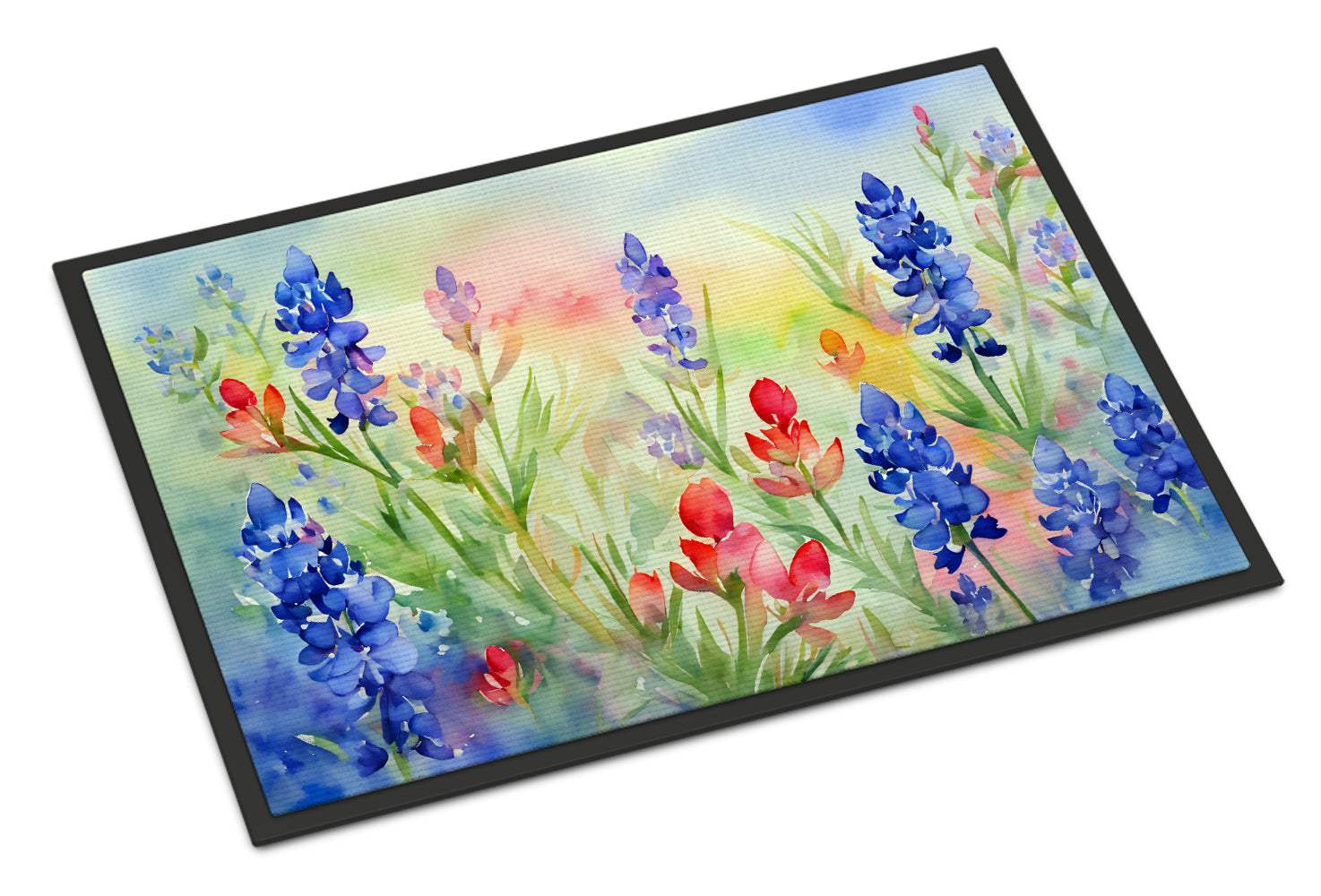 Buy this Texas Bluebonnets in Watercolor Doormat