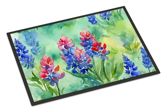 Buy this Texas Bluebonnets in Watercolor Doormat