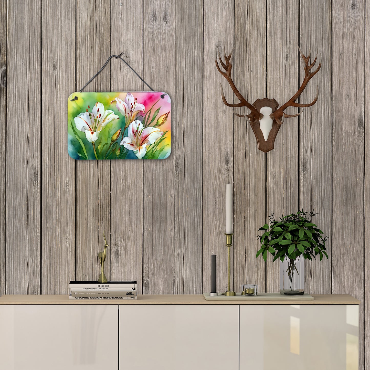 Utah Sego Lilies in Watercolor Wall or Door Hanging Prints