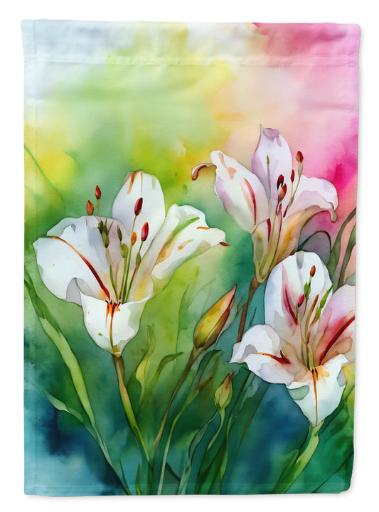 Buy this Utah Sego Lilies in Watercolor Garden Flag