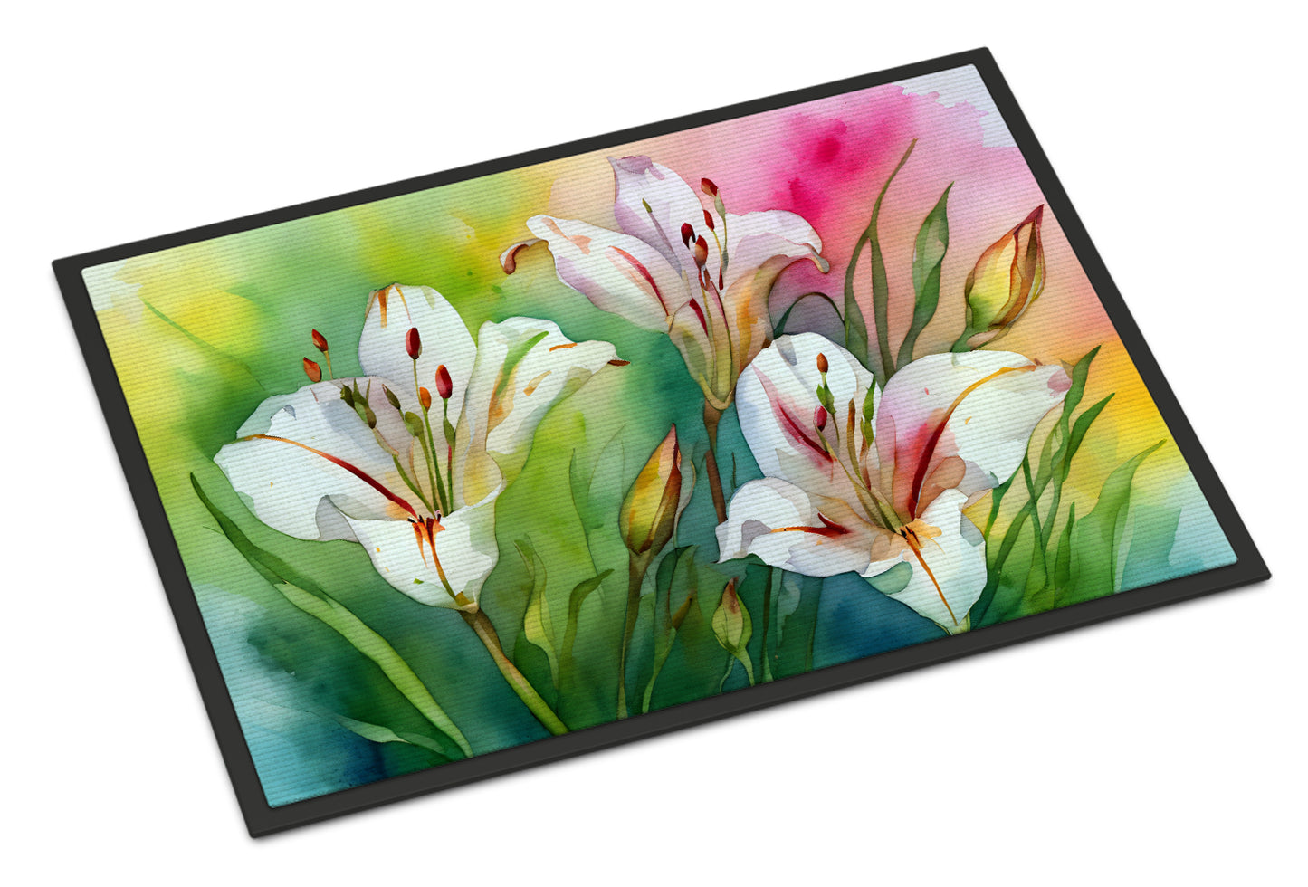 Buy this Utah Sego Lilies in Watercolor Doormat