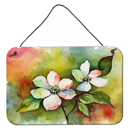 Buy this Virginia American Dogwood in Watercolor Wall or Door Hanging Prints