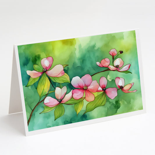 Buy this Virginia American Dogwood in Watercolor Greeting Cards Pack of 8