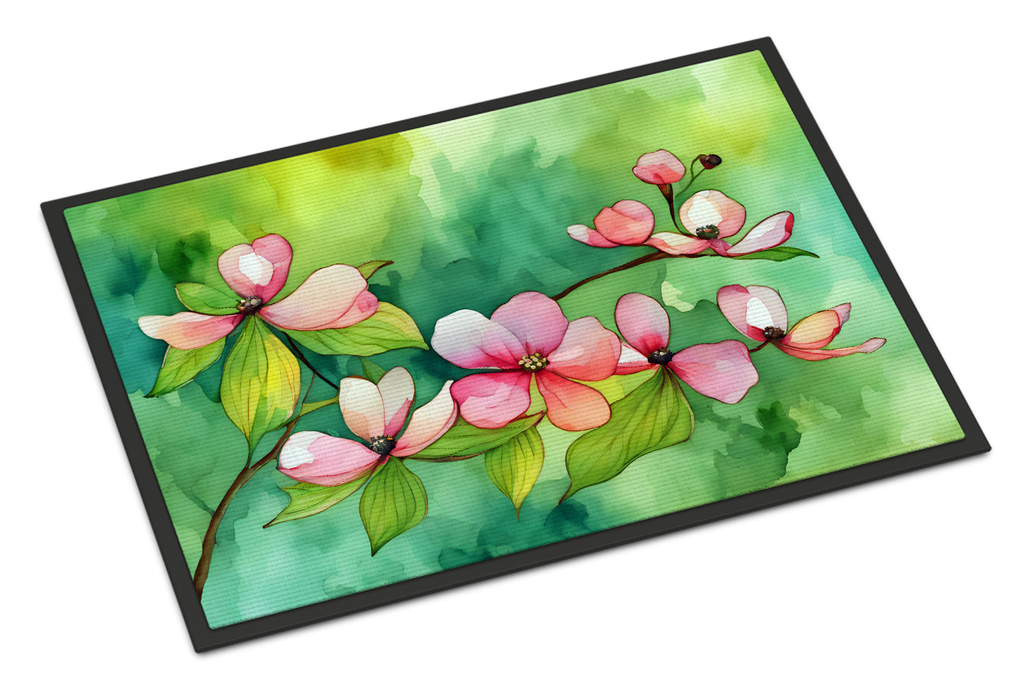 Buy this Virginia American Dogwood in Watercolor Doormat