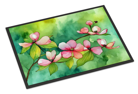 Buy this Virginia American Dogwood in Watercolor Doormat