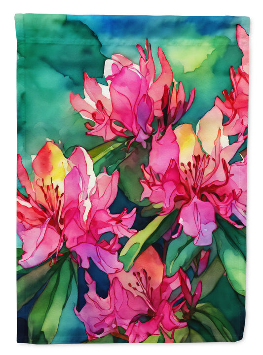 Buy this West Virginia Rhododendrons in Watercolor House Flag