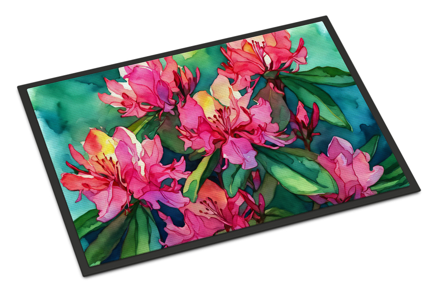 Buy this West Virginia Rhododendrons in Watercolor Doormat