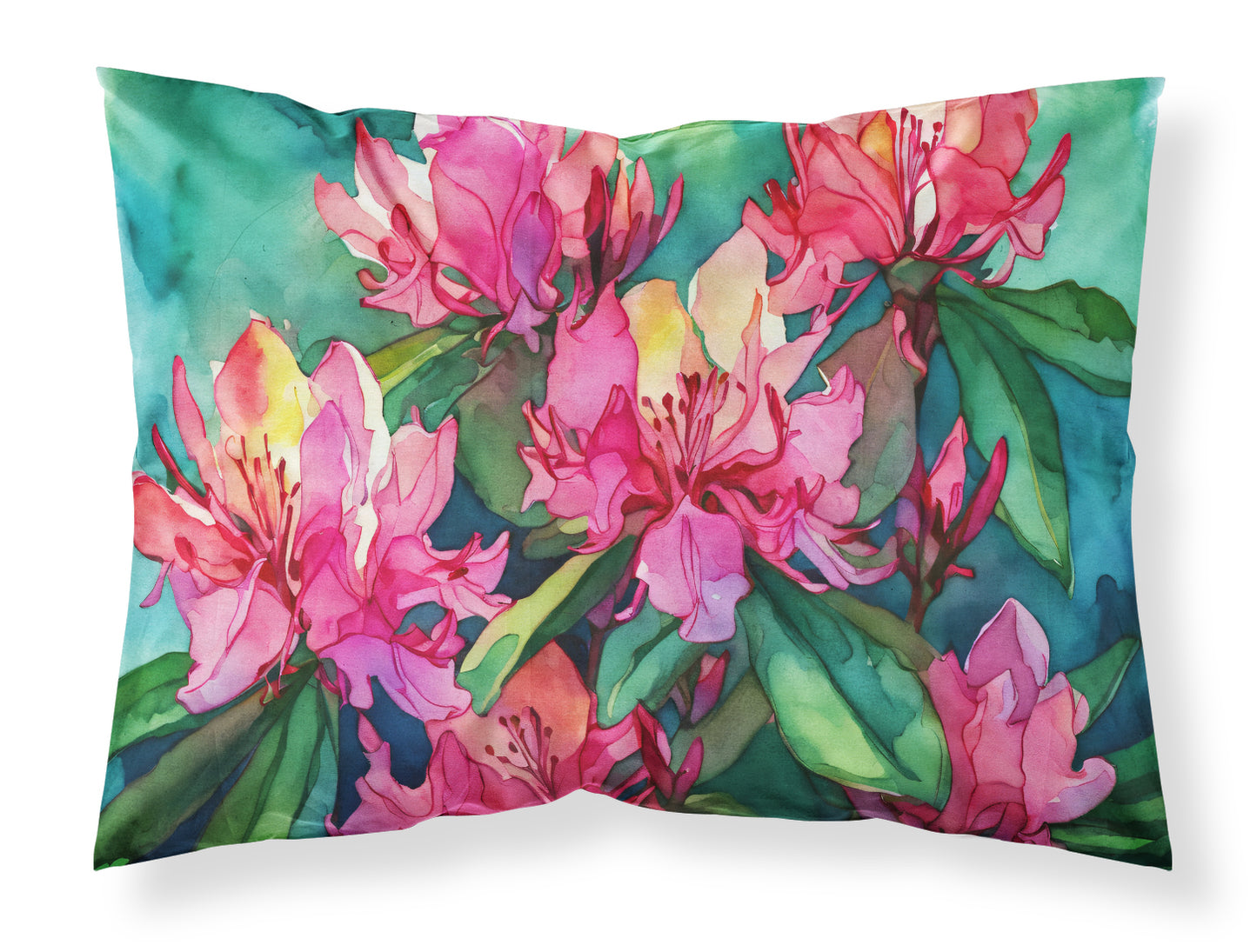 Buy this West Virginia Rhododendrons in Watercolor Standard Pillowcase