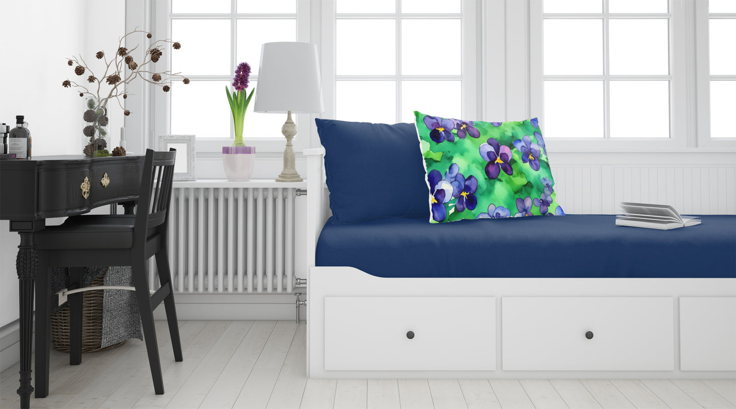 Wisconsin Wood Violets in Watercolor Standard Pillowcase