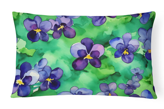 Buy this Wisconsin Wood Violets in Watercolor Throw Pillow