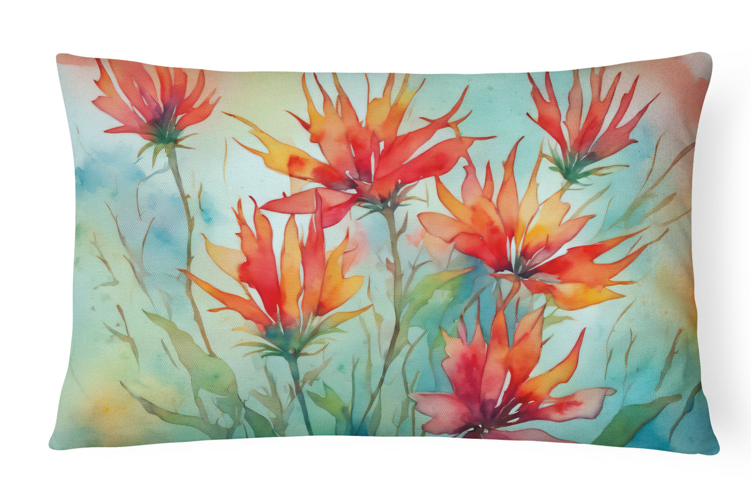 Buy this Wyoming Indian Paintbrush in Watercolor Throw Pillow