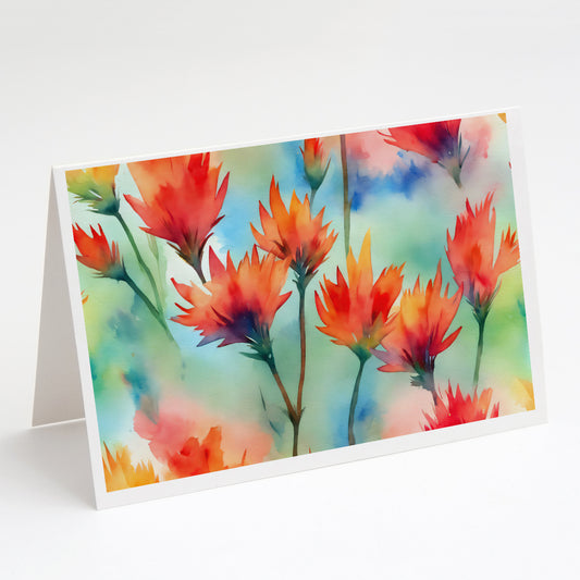 Buy this Wyoming Indian Paintbrush in Watercolor Greeting Cards Pack of 8