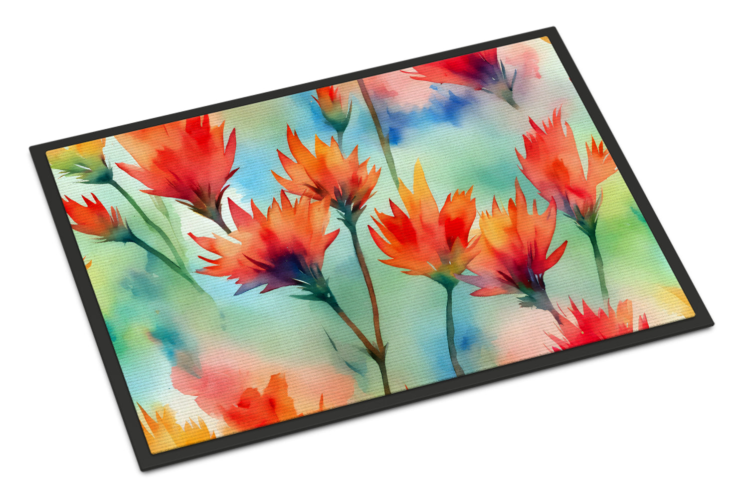 Buy this Wyoming Indian Paintbrush in Watercolor Doormat