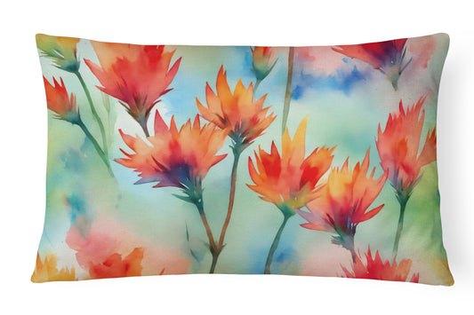 Buy this Wyoming Indian Paintbrush in Watercolor Throw Pillow