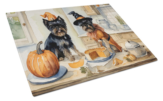 Buy this Affenpinscher Fall Kitchen Pumpkins Glass Cutting Board