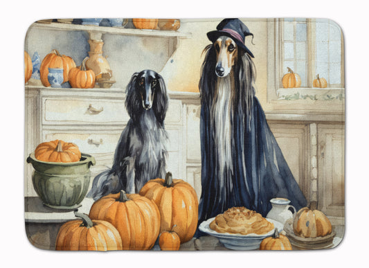 Buy this Afghan Hound Fall Kitchen Pumpkins Memory Foam Kitchen Mat