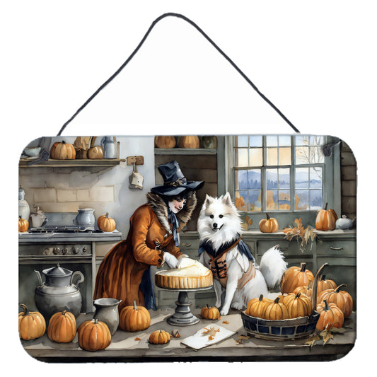 Buy this American Eskimo Fall Kitchen Pumpkins Wall or Door Hanging Prints