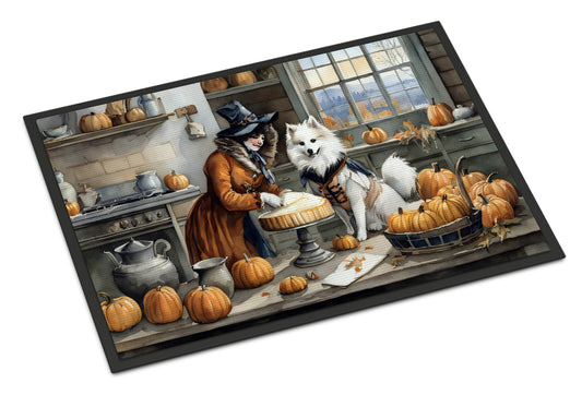 Buy this American Eskimo Fall Kitchen Pumpkins Doormat