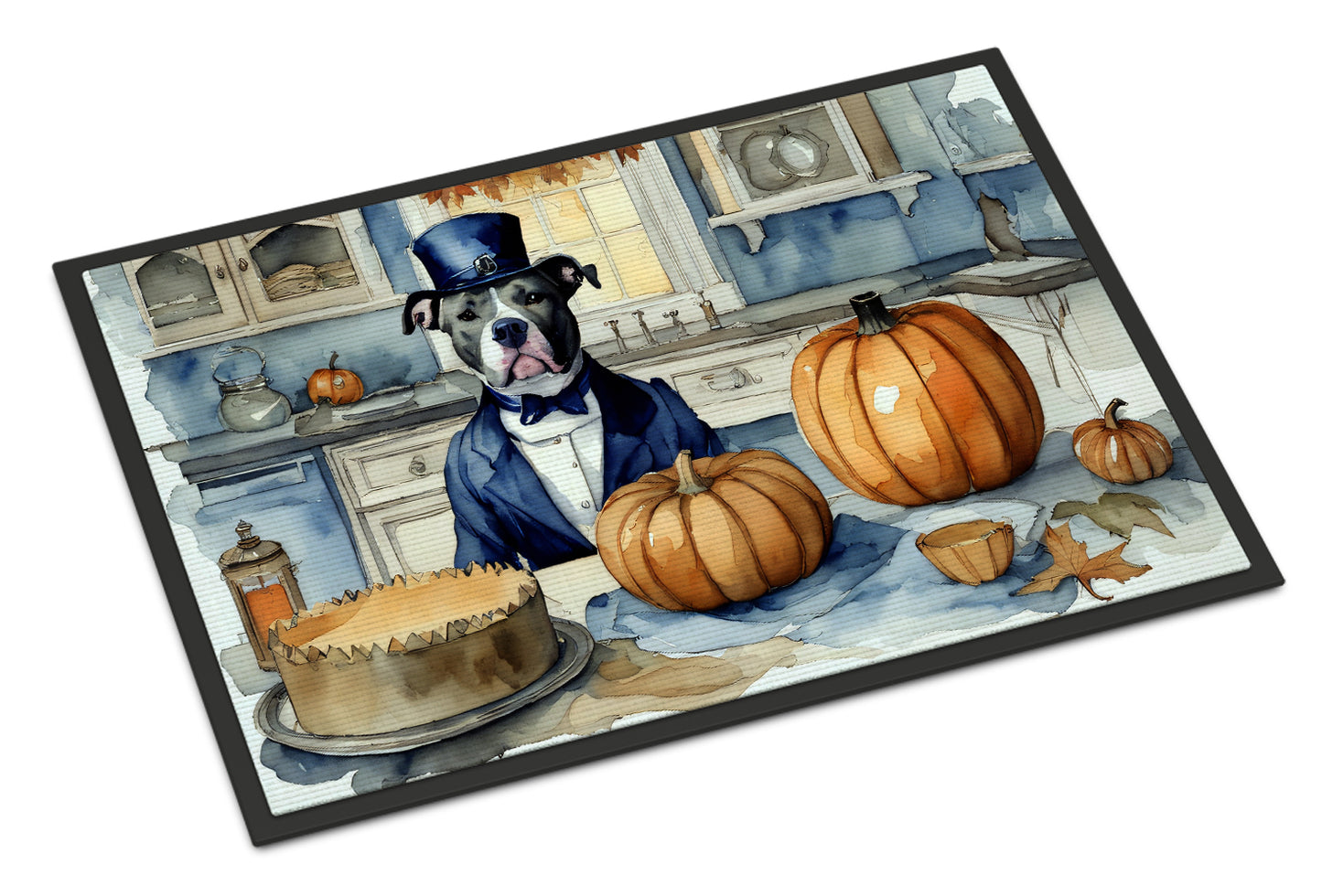 Buy this Pit Bull Terrier Fall Kitchen Pumpkins Doormat