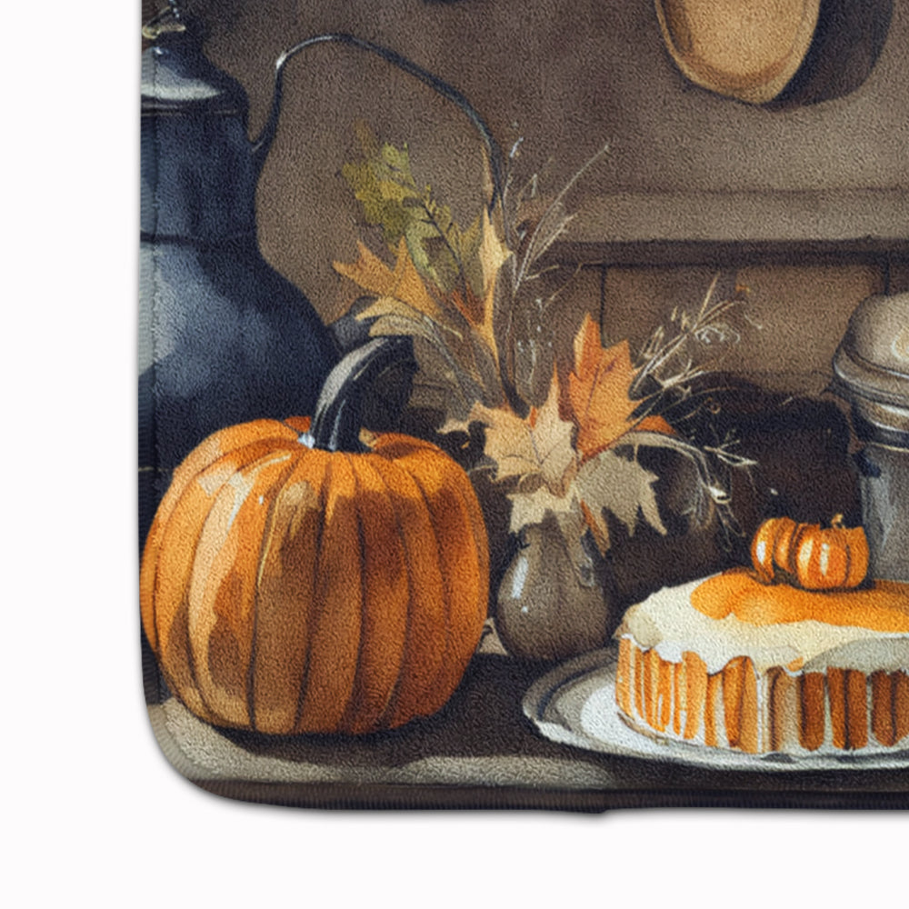 Australian Shepherd Fall Kitchen Pumpkins Memory Foam Kitchen Mat