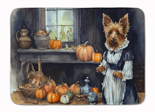 Buy this Australian Terrier Fall Kitchen Pumpkins Memory Foam Kitchen Mat