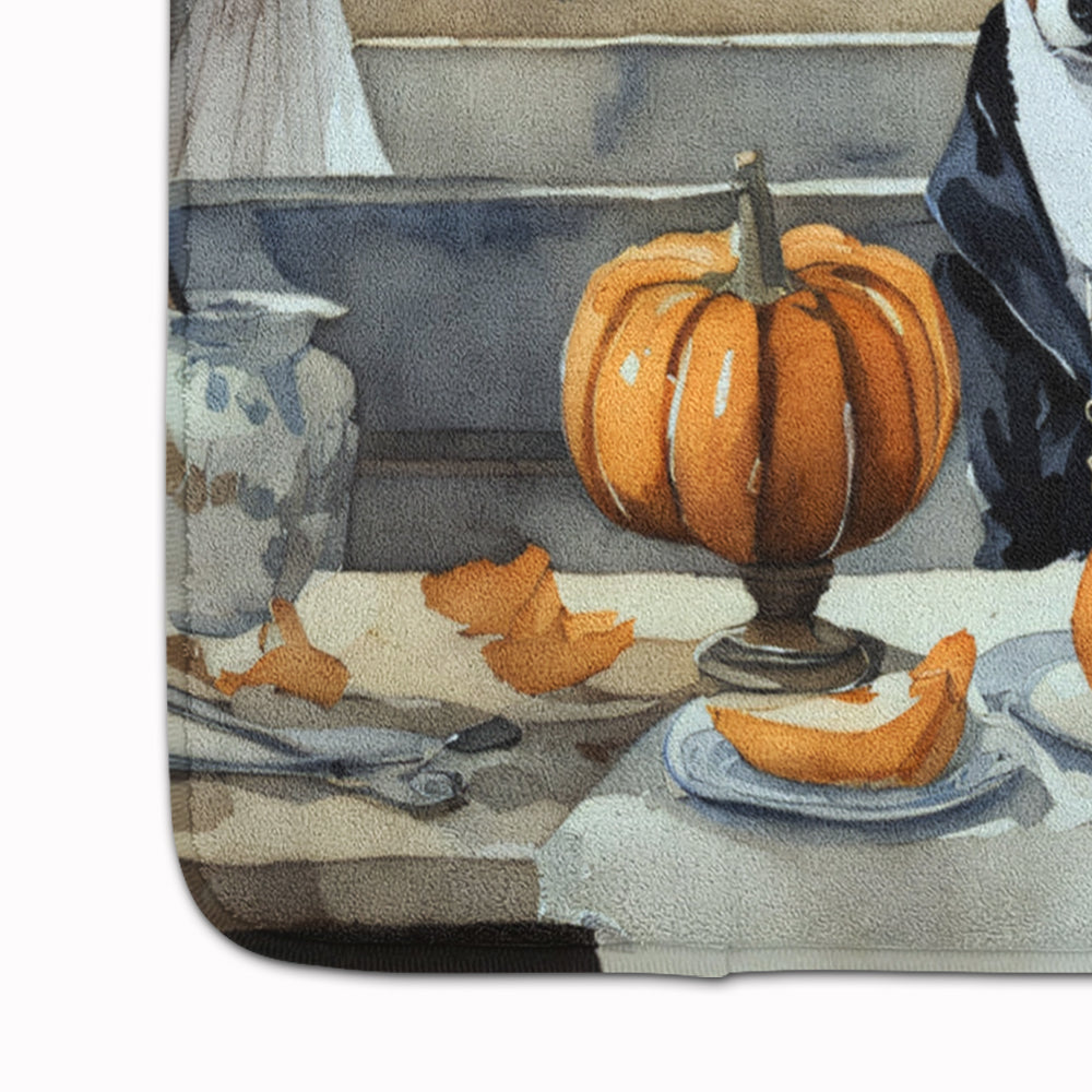 Basenji Fall Kitchen Pumpkins Memory Foam Kitchen Mat