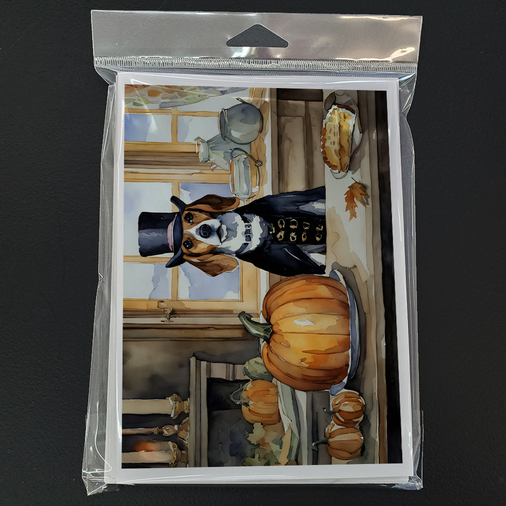 Beagle Fall Kitchen Pumpkins Greeting Cards Pack of 8