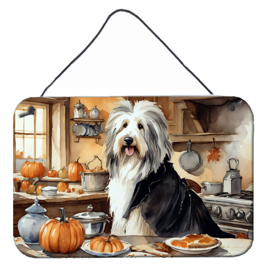 Buy this Bearded Collie Fall Kitchen Pumpkins Wall or Door Hanging Prints