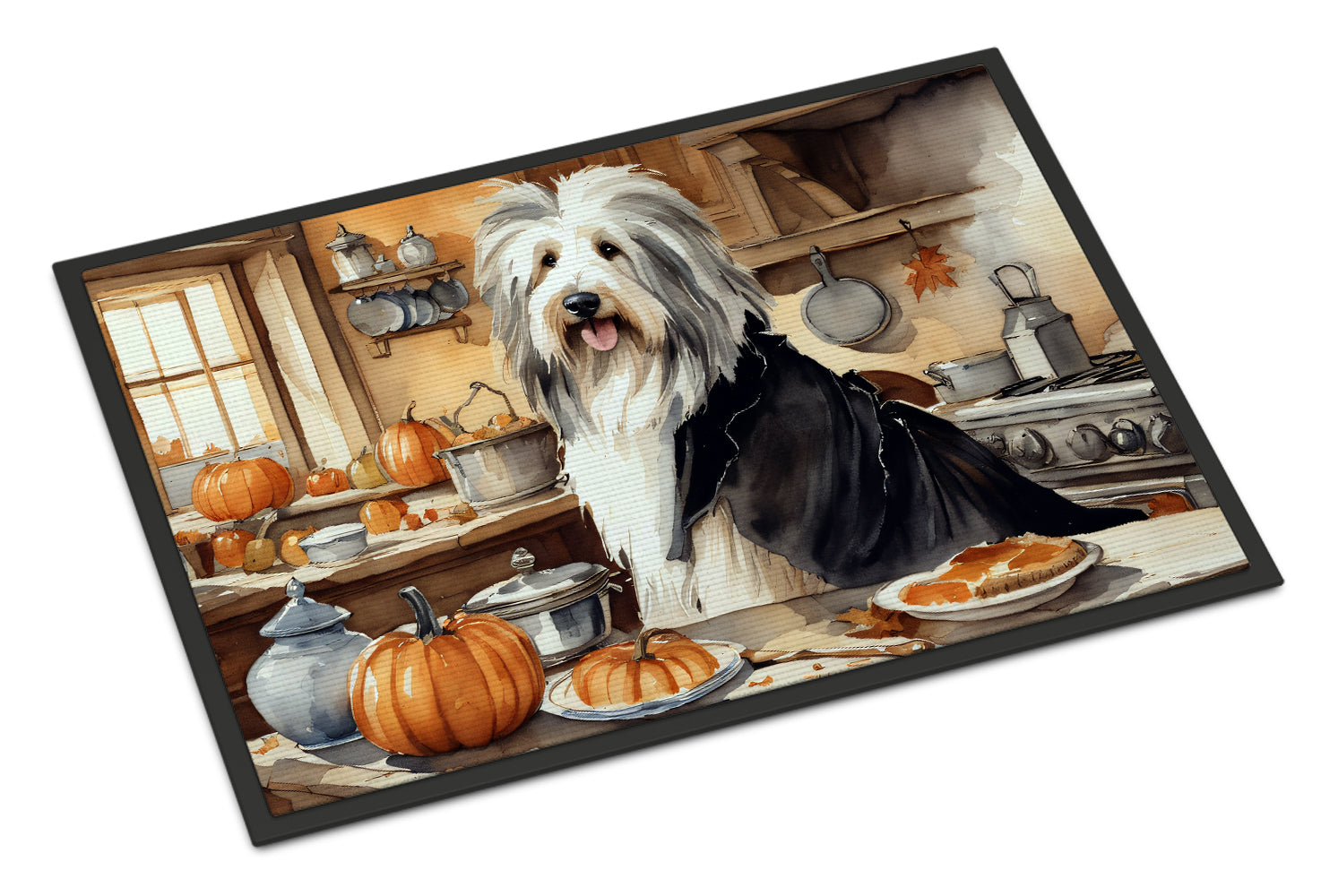 Buy this Bearded Collie Fall Kitchen Pumpkins Doormat