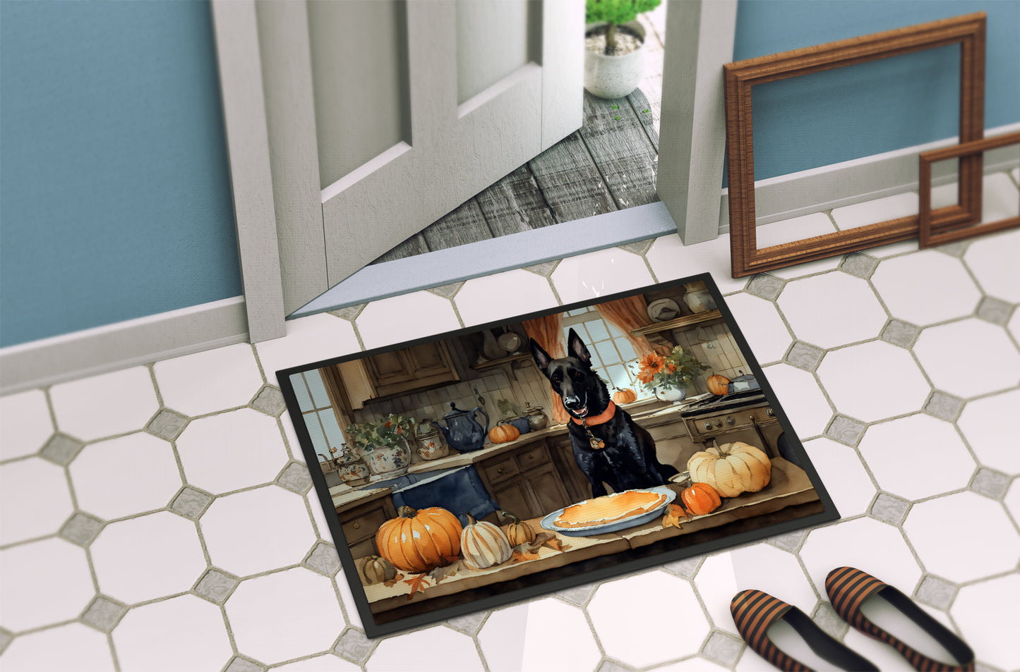 Belgian Malinois Fall Kitchen Pumpkins Doormat