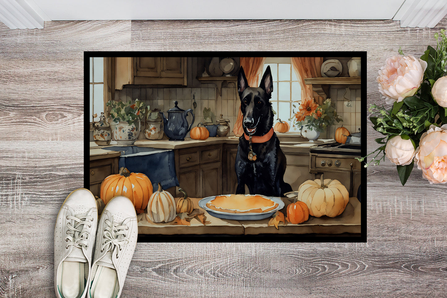 Belgian Malinois Fall Kitchen Pumpkins Doormat