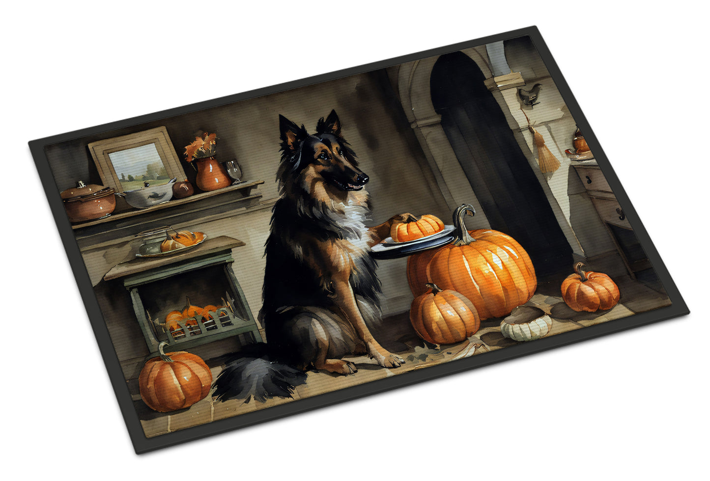 Buy this Belgian Tervuren Fall Kitchen Pumpkins Doormat