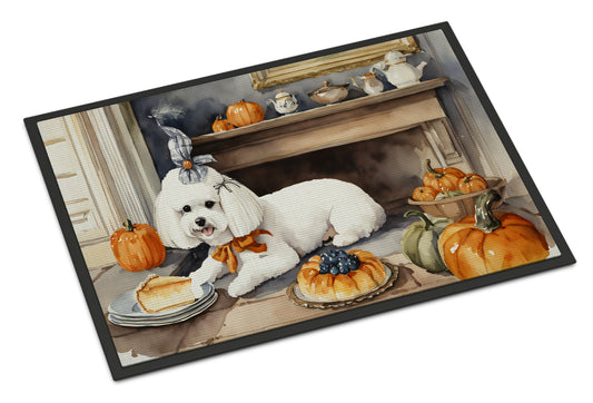 Buy this Bichon Frise Fall Kitchen Pumpkins Doormat