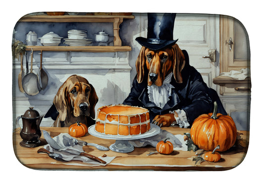 Buy this Bloodhound Fall Kitchen Pumpkins Dish Drying Mat