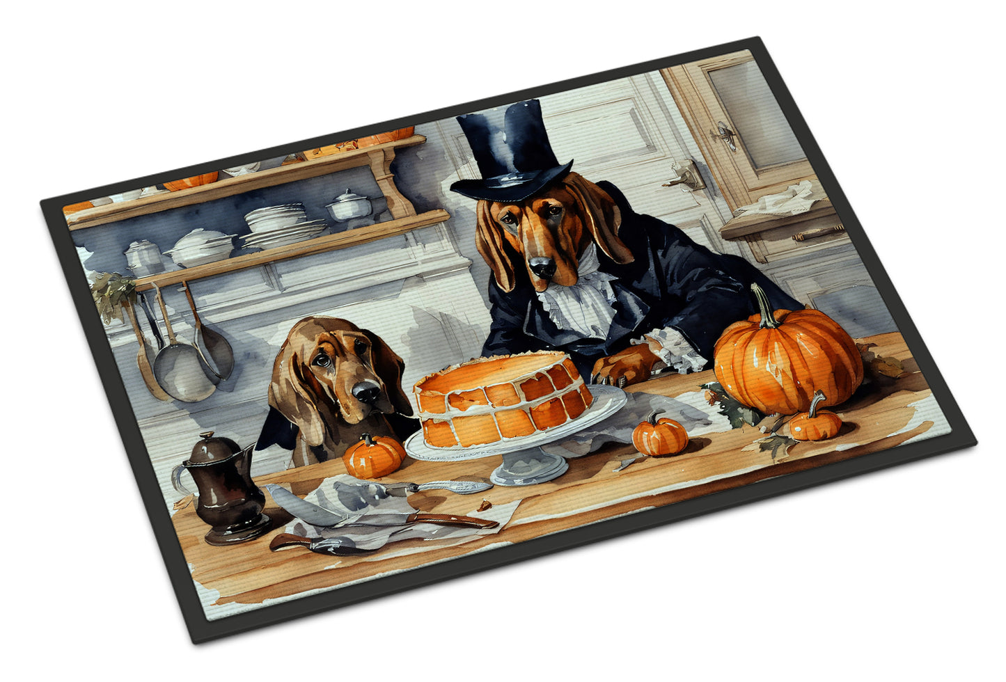 Buy this Bloodhound Fall Kitchen Pumpkins Doormat