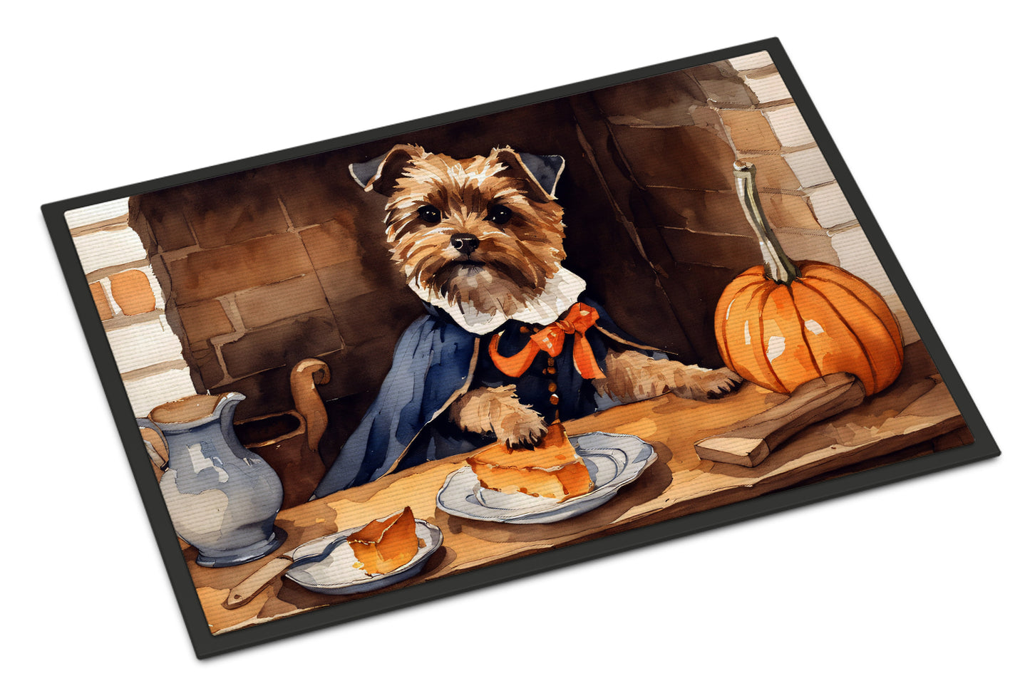 Buy this Border Terrier Fall Kitchen Pumpkins Doormat