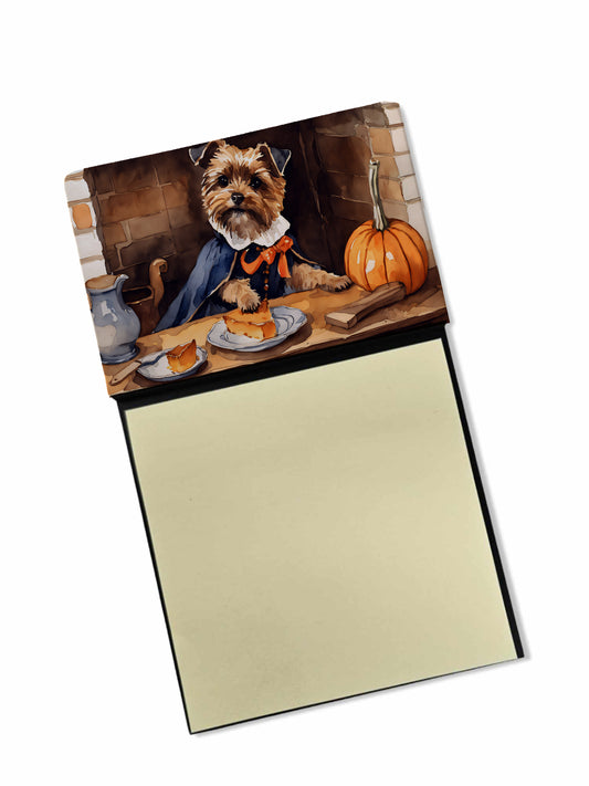 Buy this Border Terrier Fall Kitchen Pumpkins Sticky Note Holder