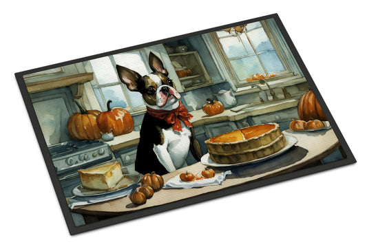 Buy this Boston Terrier Fall Kitchen Pumpkins Doormat