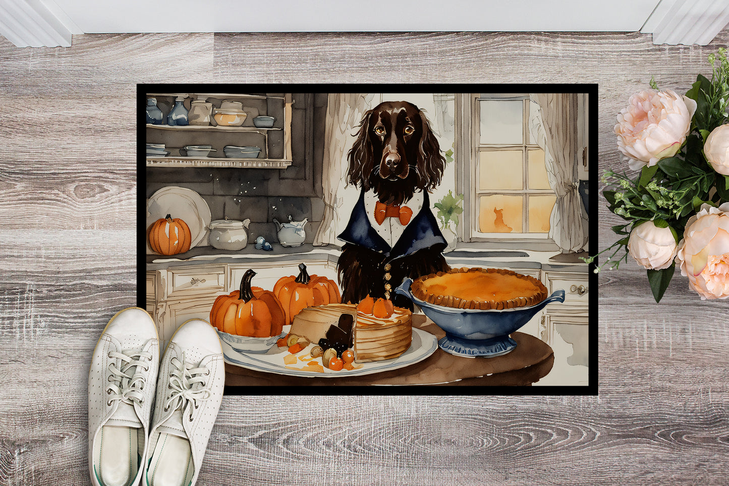 Boykin Spaniel Fall Kitchen Pumpkins Doormat