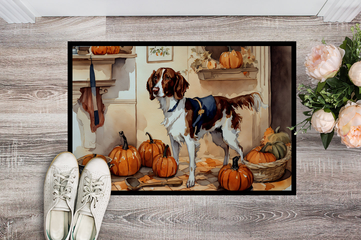 Brittany Fall Kitchen Pumpkins Doormat