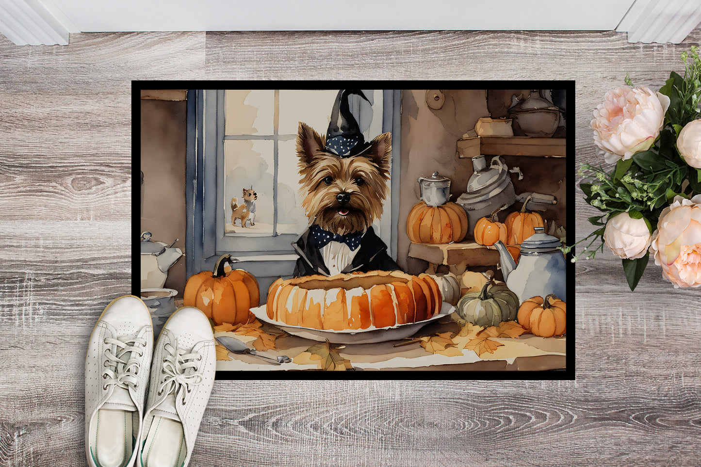 Cairn Terrier Fall Kitchen Pumpkins Doormat