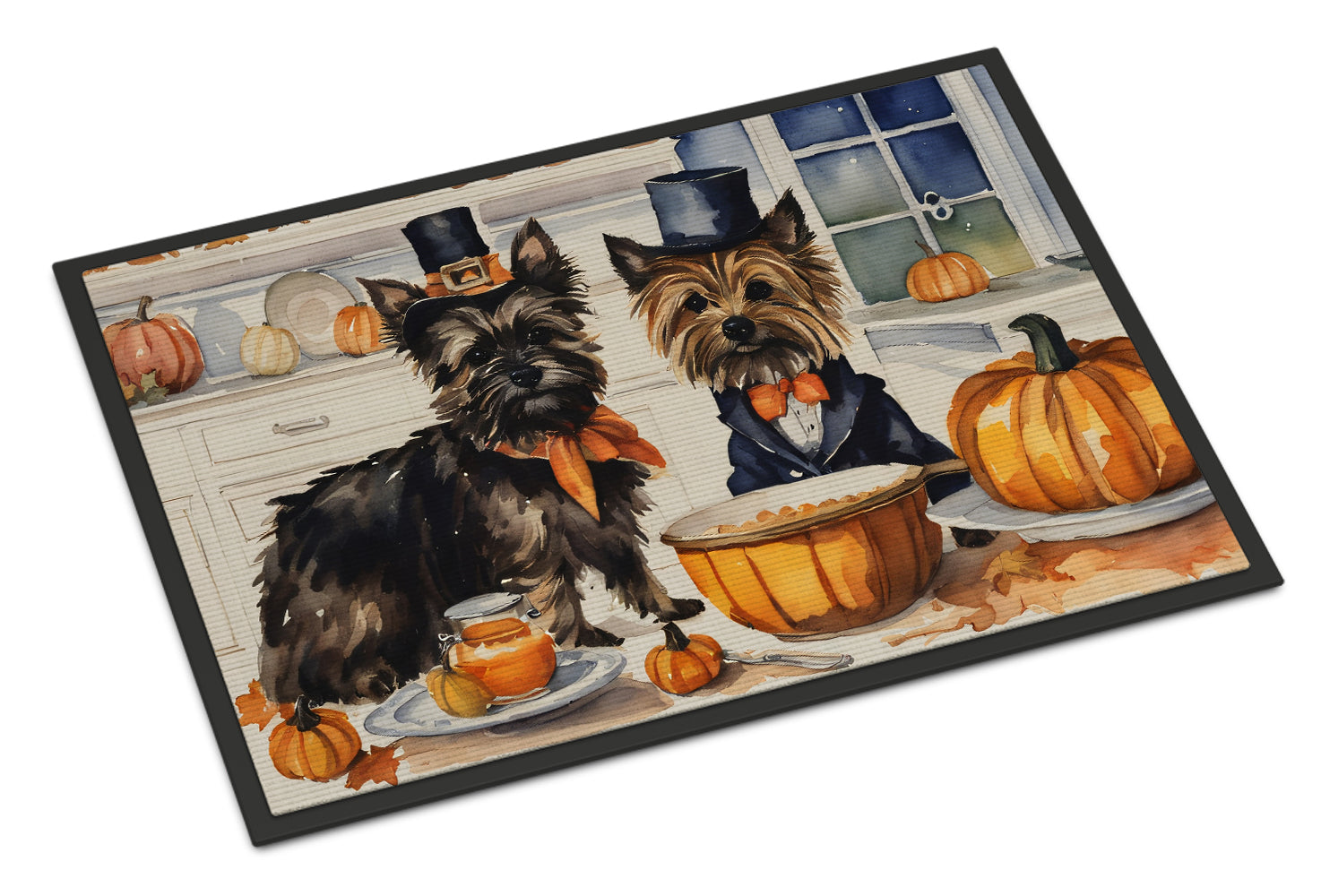 Buy this Cairn Terrier Fall Kitchen Pumpkins Doormat