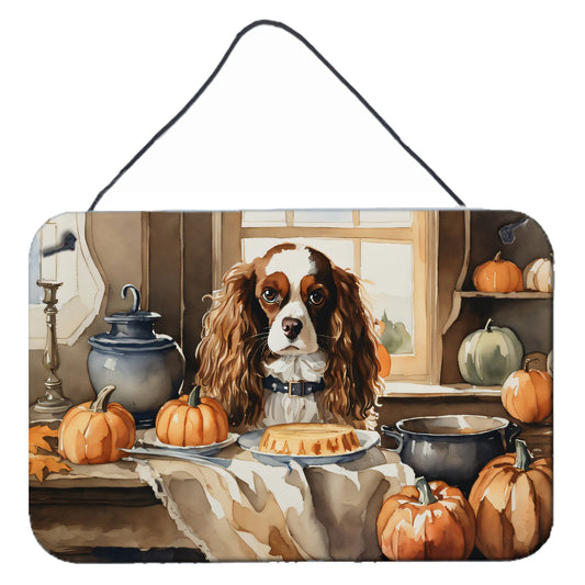 Buy this Cavalier Spaniel Fall Kitchen Pumpkins Wall or Door Hanging Prints