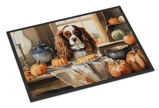 Buy this Cavalier Spaniel Fall Kitchen Pumpkins Doormat